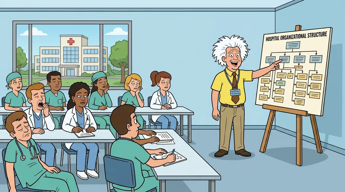Raggsy the hospital trainer illustrating MEMO V: Staff Duties